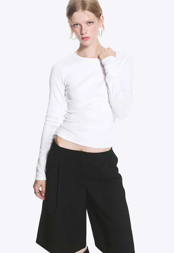 Tight Ribbed Long-sleeve