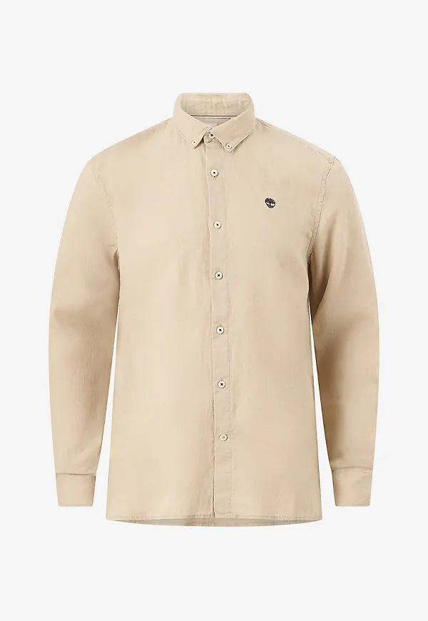 Timberland - Skjorta LS Linen Shirt - Beige