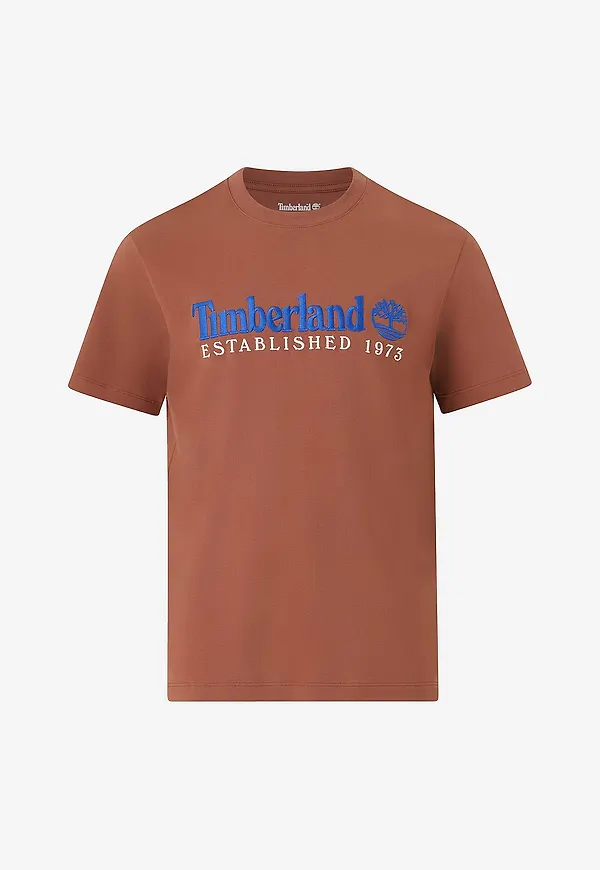 Timberland - T-shirt SS Embroidered Tee - Brun