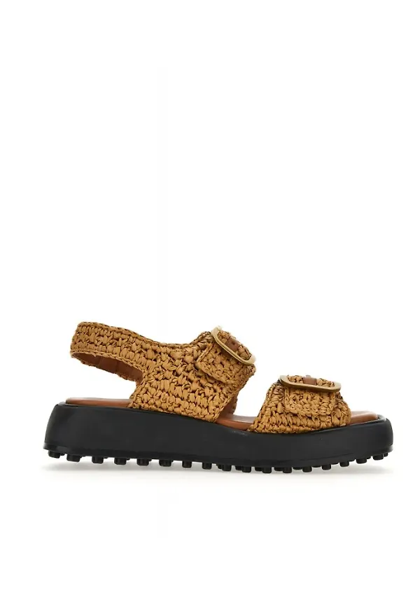 Tod's Platta Sandalerer Brun, Dam