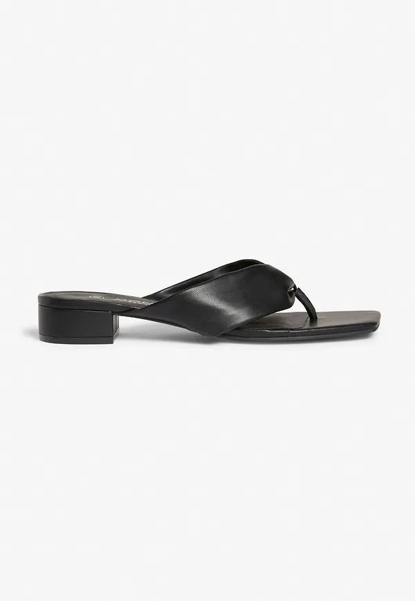 Toe-post heel sandals - Black