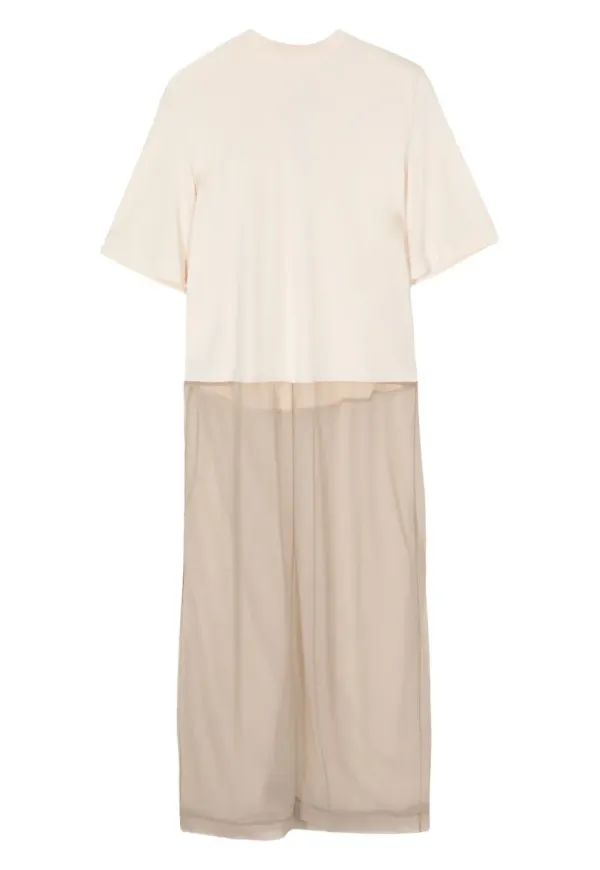 Toga klänning med panel - Neutral – Farfetch