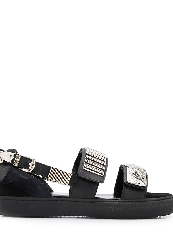 Toga Pulla sandaler med präglad rem - Svart