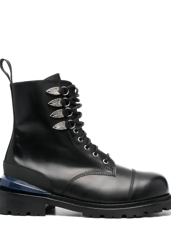 Toga Virilis ankelboots med snörning - Svart