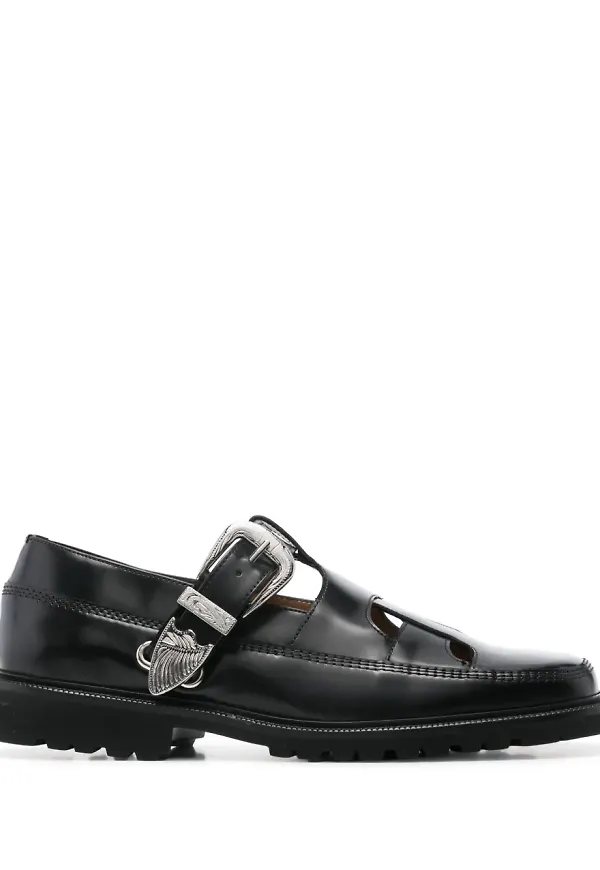 Toga Virilis läderloafers - Svart