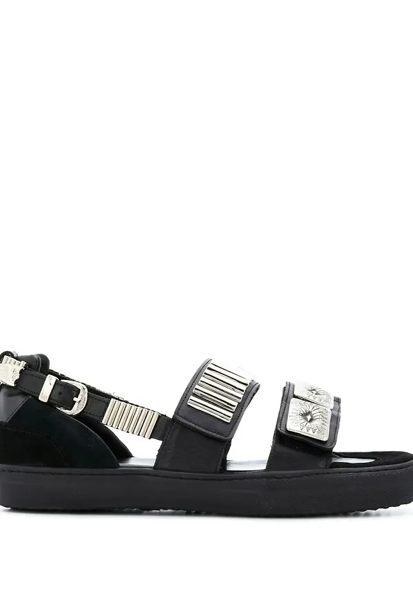 Toga Virilis sandaler med kardborrband - Svart