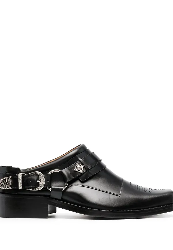 Toga Virilis slip on-skor med spänne - Svart
