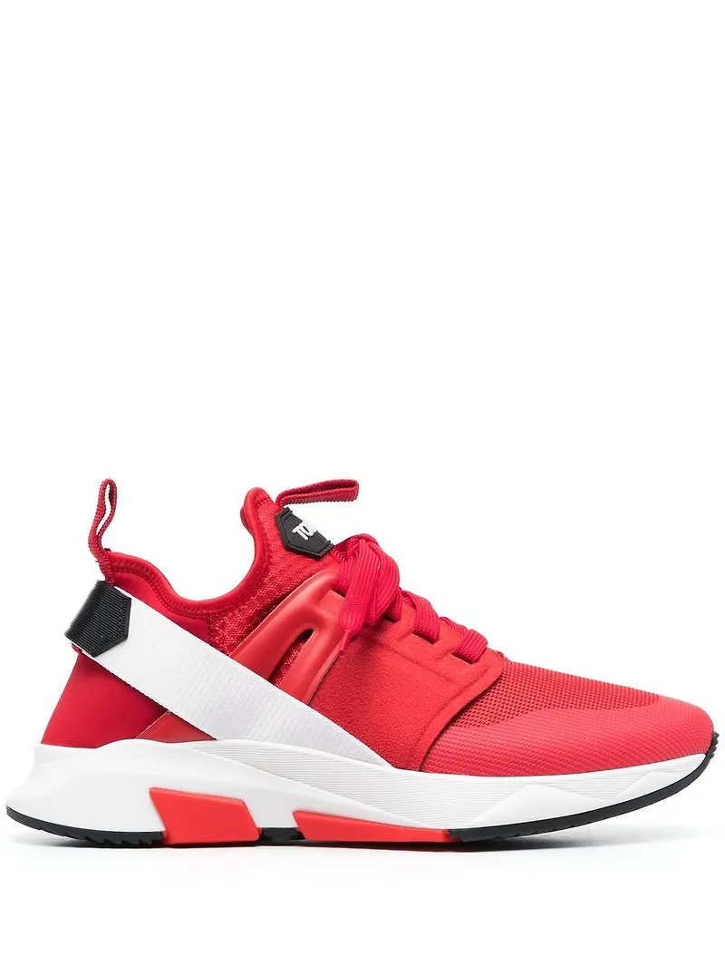 TOM FORD Alcantara låga sneakers - Röd