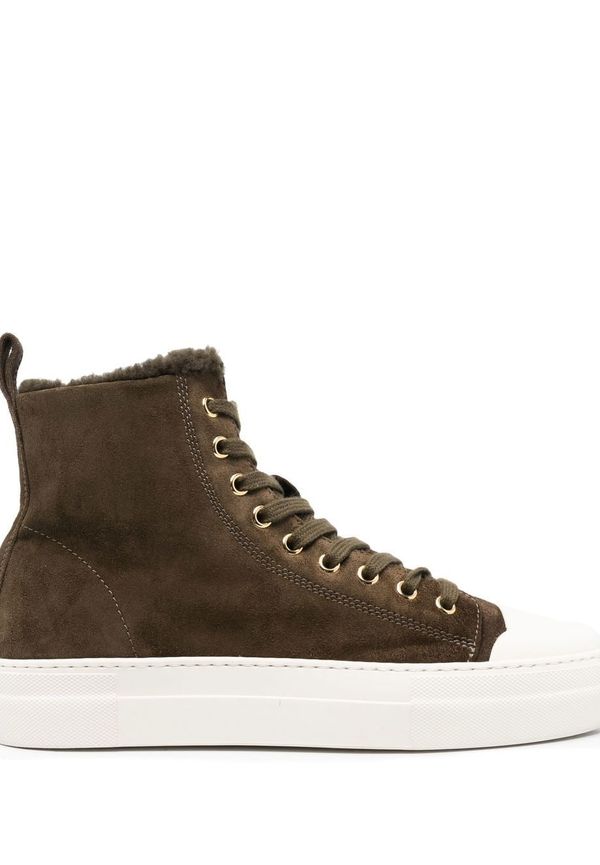 TOM FORD ankelhöga sneakers med snörning - Grön