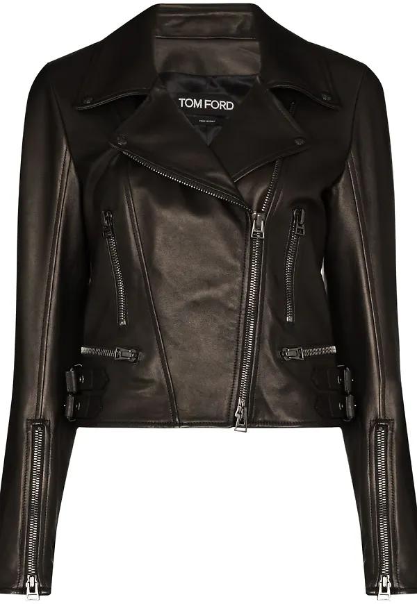 TOM FORD bikerjacka i skinn - Svart
