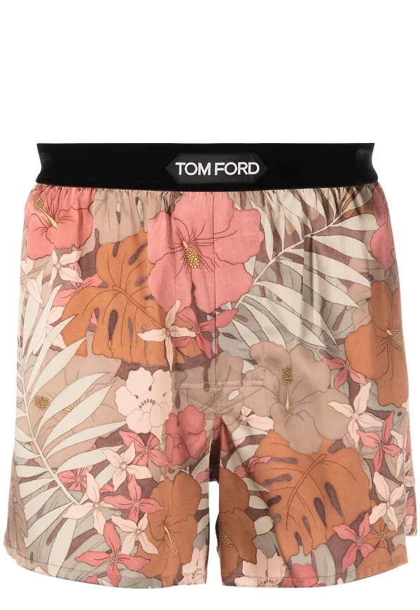 TOM FORD blommiga boxershorts - Rosa