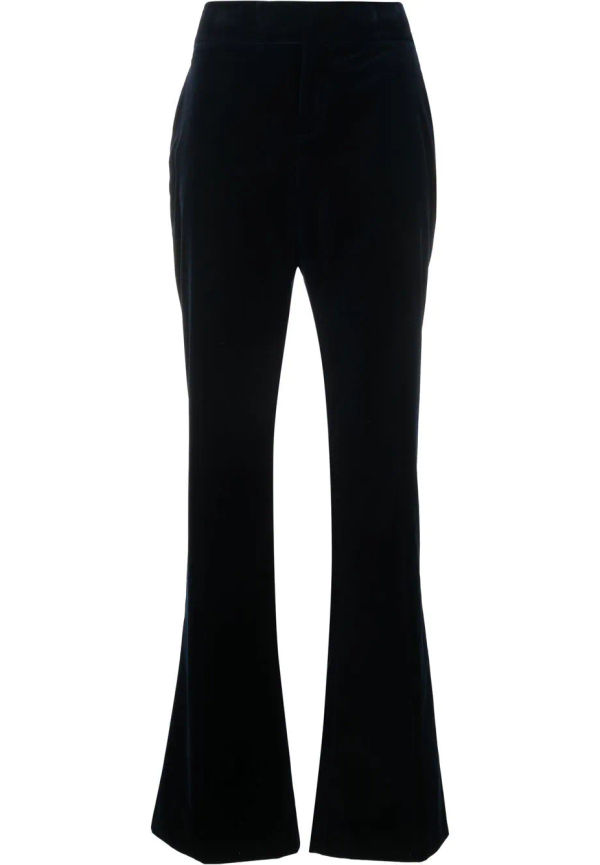 TOM FORD bootcut-byxor i sammet - Blå