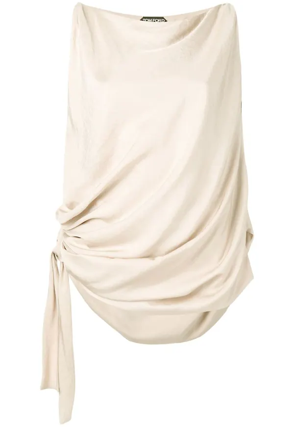 TOM FORD draperad blus - Brun