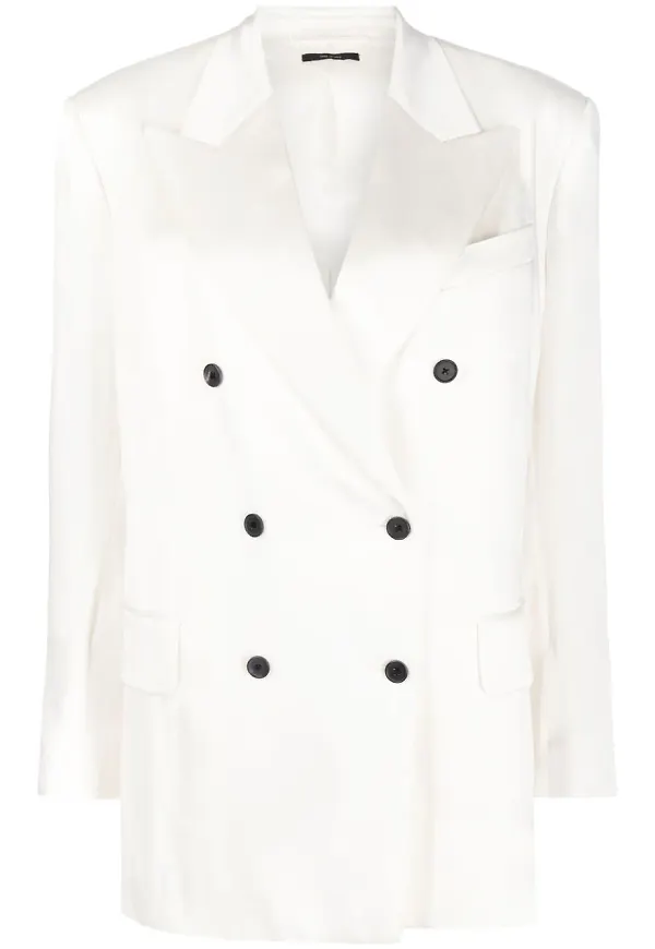 TOM FORD dubbelknäppt finblazer - Vit