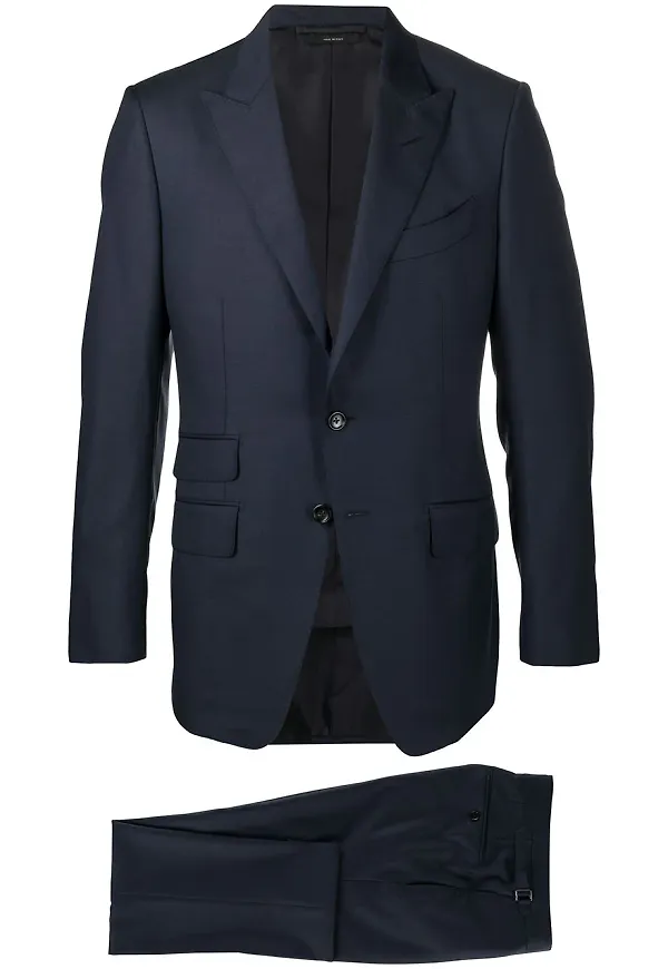 TOM FORD enkelknäppt kostym - Blå