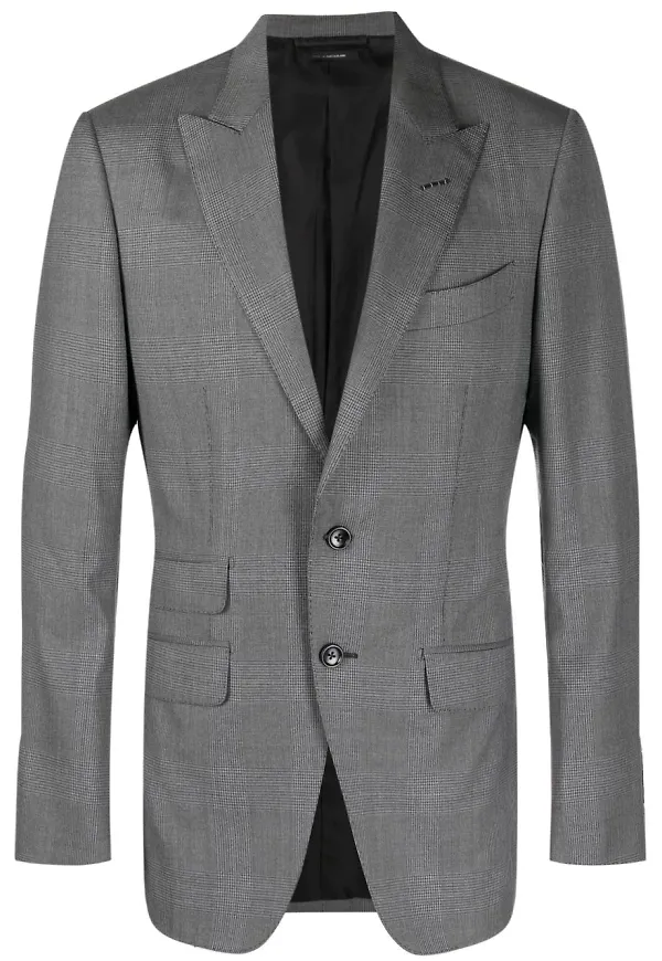 TOM FORD enkelknäppt sidenblazer - Grå
