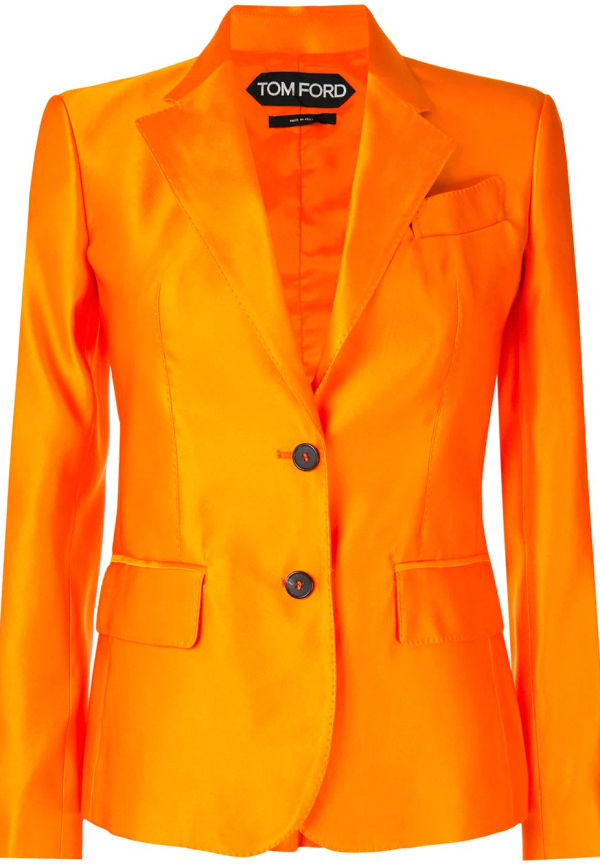 TOM FORD enkelknäppt sidenblazer - Orange