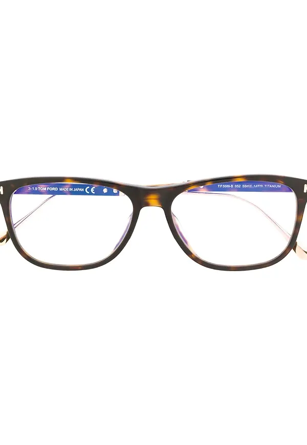 TOM FORD Eyewear glasögon med fyrkantiga bågar - Brun