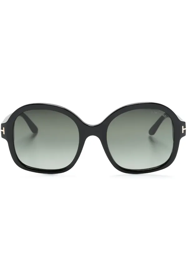 TOM FORD Eyewear Hanley fyrkantiga solglasögon i oversize-modell - Svart