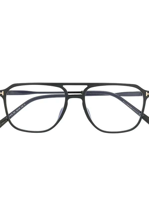 TOM FORD Eyewear pilotsolglasögon med grova bågar - Svart