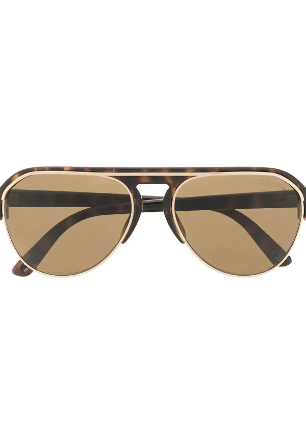 TOM FORD Eyewear pilotsolglasögon - Brun
