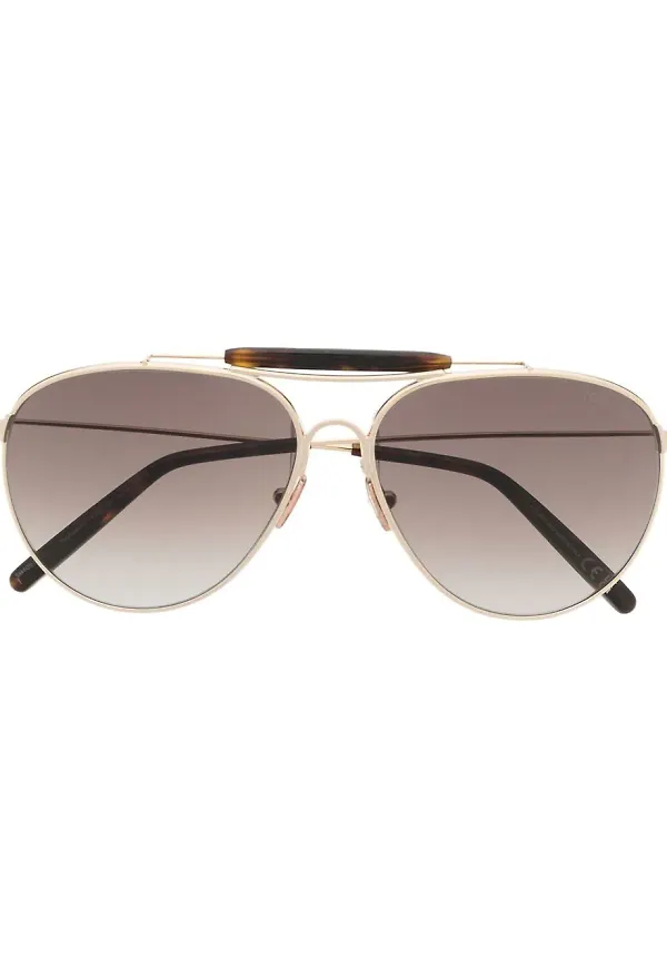 TOM FORD Eyewear pilotsolglasögon - Guldfärgad