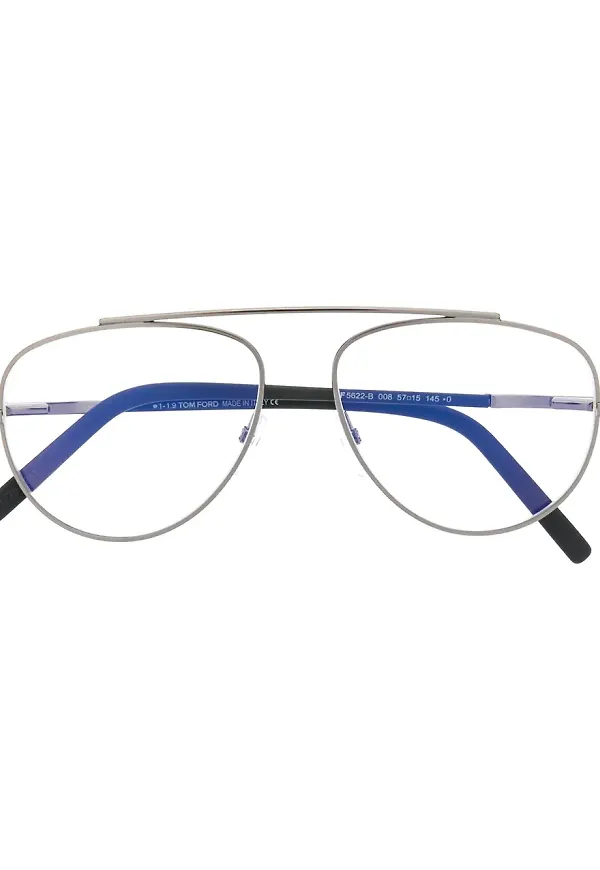 TOM FORD Eyewear pilotsolglasögon - Silverfärgad