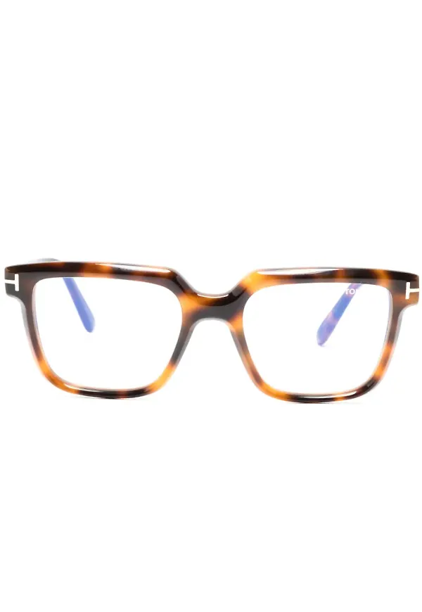TOM FORD Eyewear sköldpaddsmönstrade fyrkantiga glasögon - Brun