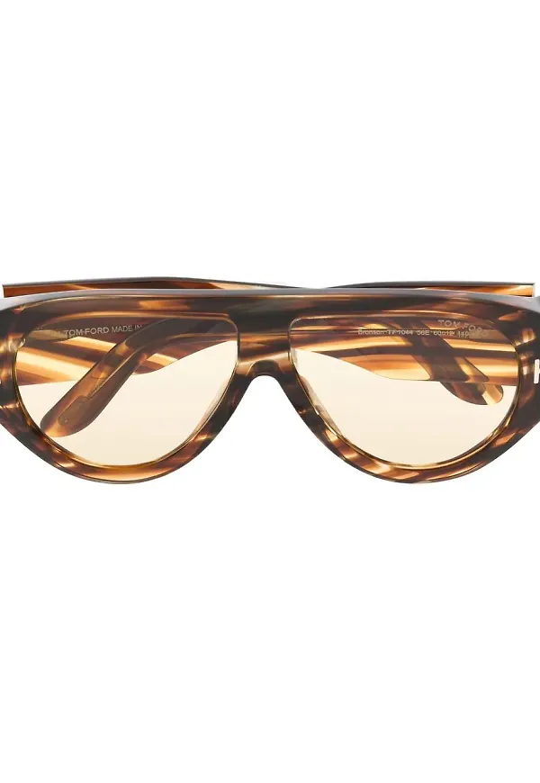 TOM FORD Eyewear sköldpaddsfärgade solglasögon - Brun