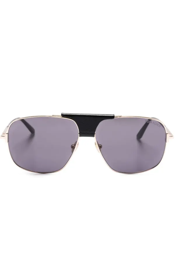 TOM FORD Eyewear Tex pilotsolglasögon - Svart