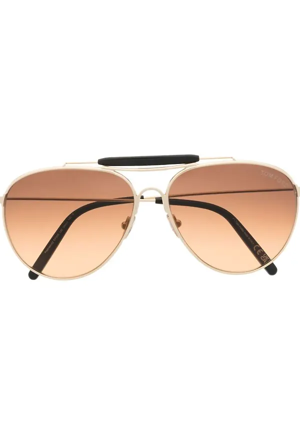 TOM FORD Eyewear tonade pilotsolglasögon - Guldfärgad