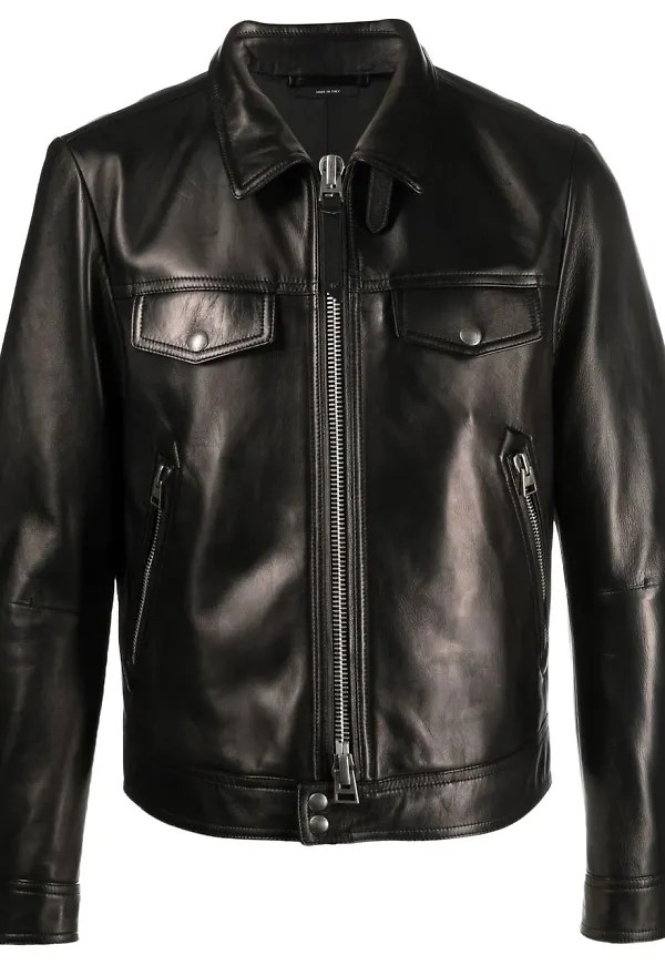 TOM FORD figursydd skinnjacka - Svart