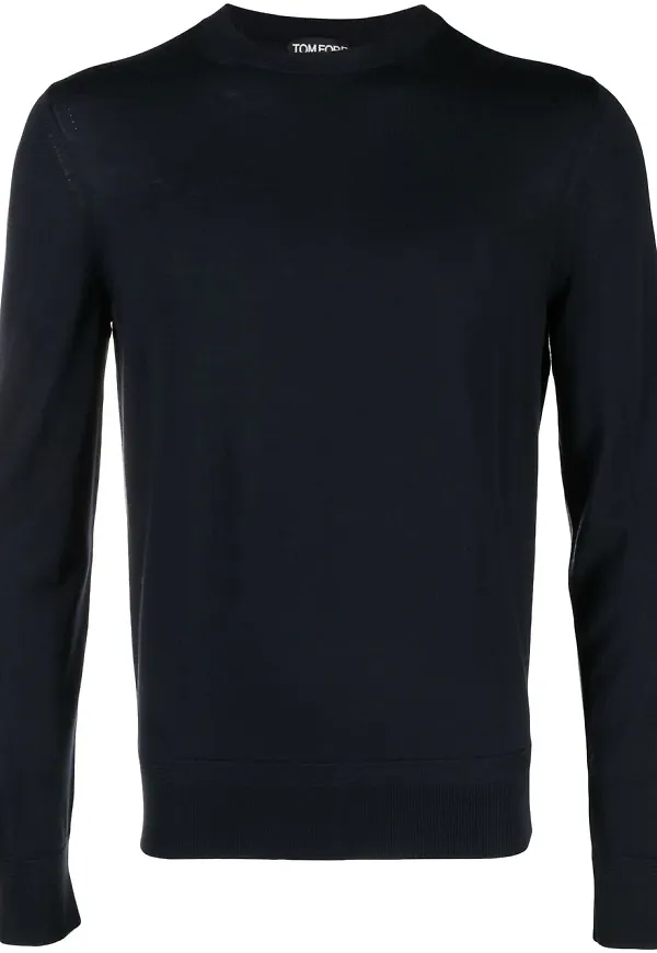 TOM FORD finstickad tröja - Blå