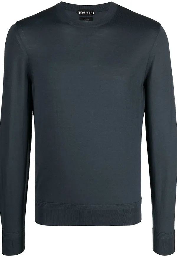 TOM FORD finstickad tröja - Blå