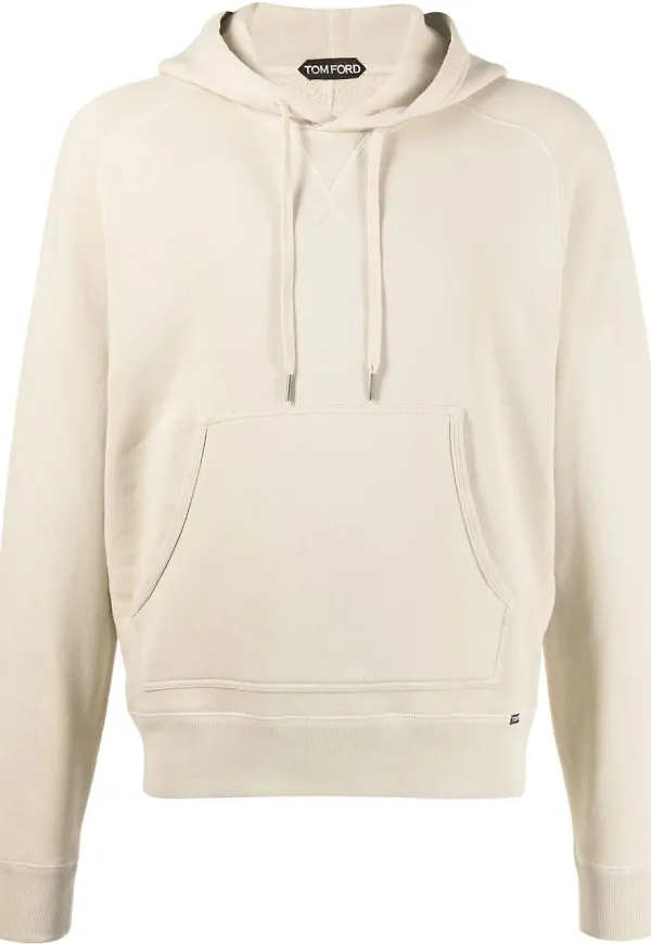 TOM FORD hoodie med dragsko - Neutral