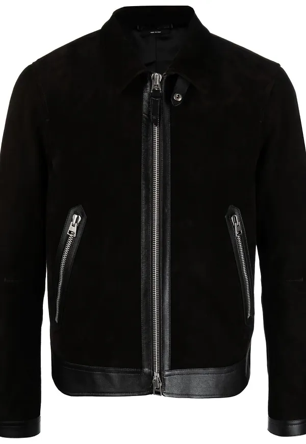 TOM FORD kontrasterande blouson - Brun