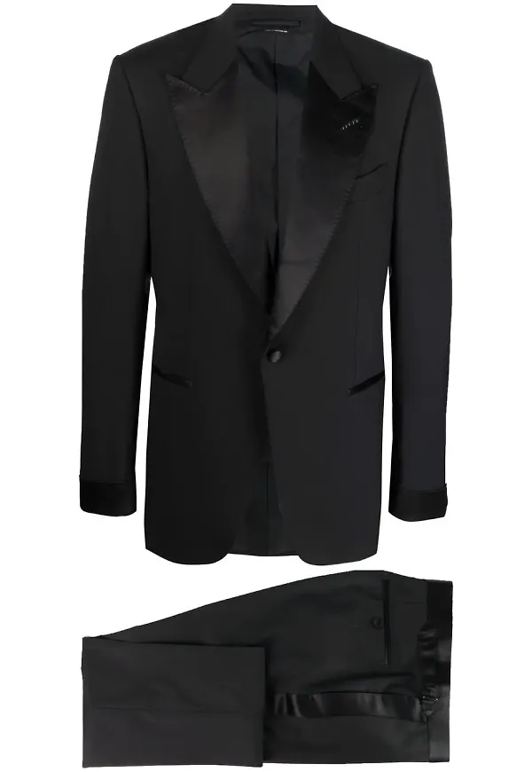 TOM FORD kostym med spetsigt slag - Svart