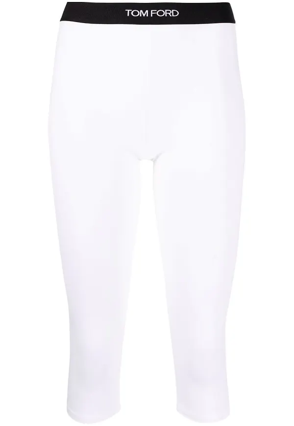TOM FORD leggings med logotyp - Vit
