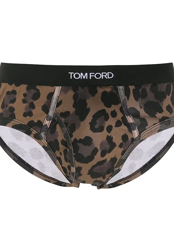 TOM FORD leopardmönstrade kalsonger - Brun