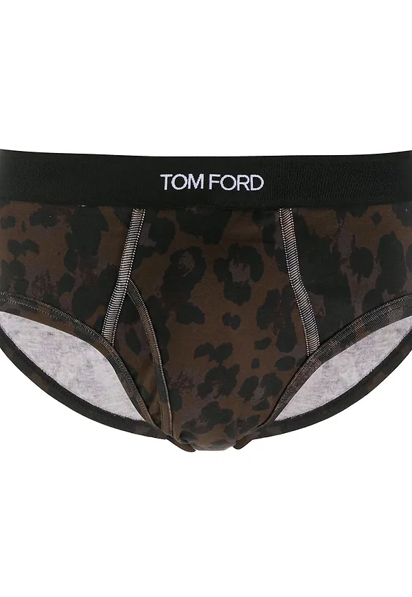 TOM FORD leopardmönstrade kalsonger - Brun