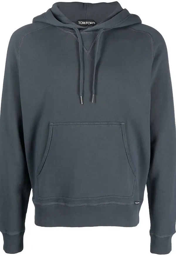 TOM FORD lång hoodie - Blå