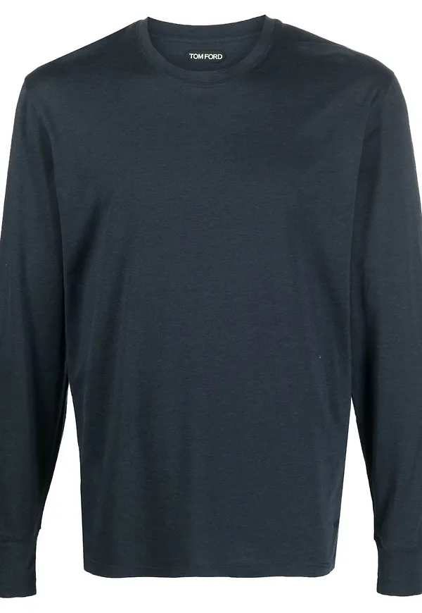TOM FORD långärmad t-shirt - Blå