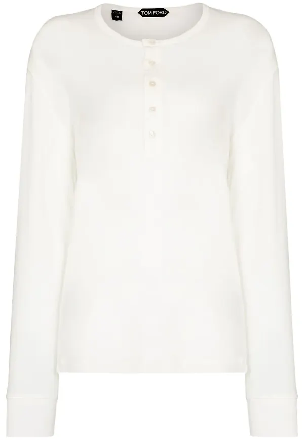 TOM FORD långärmad t-shirt - Vit
