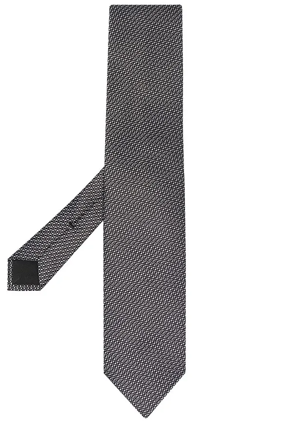 TOM FORD mönstrad sidenslips - Svart