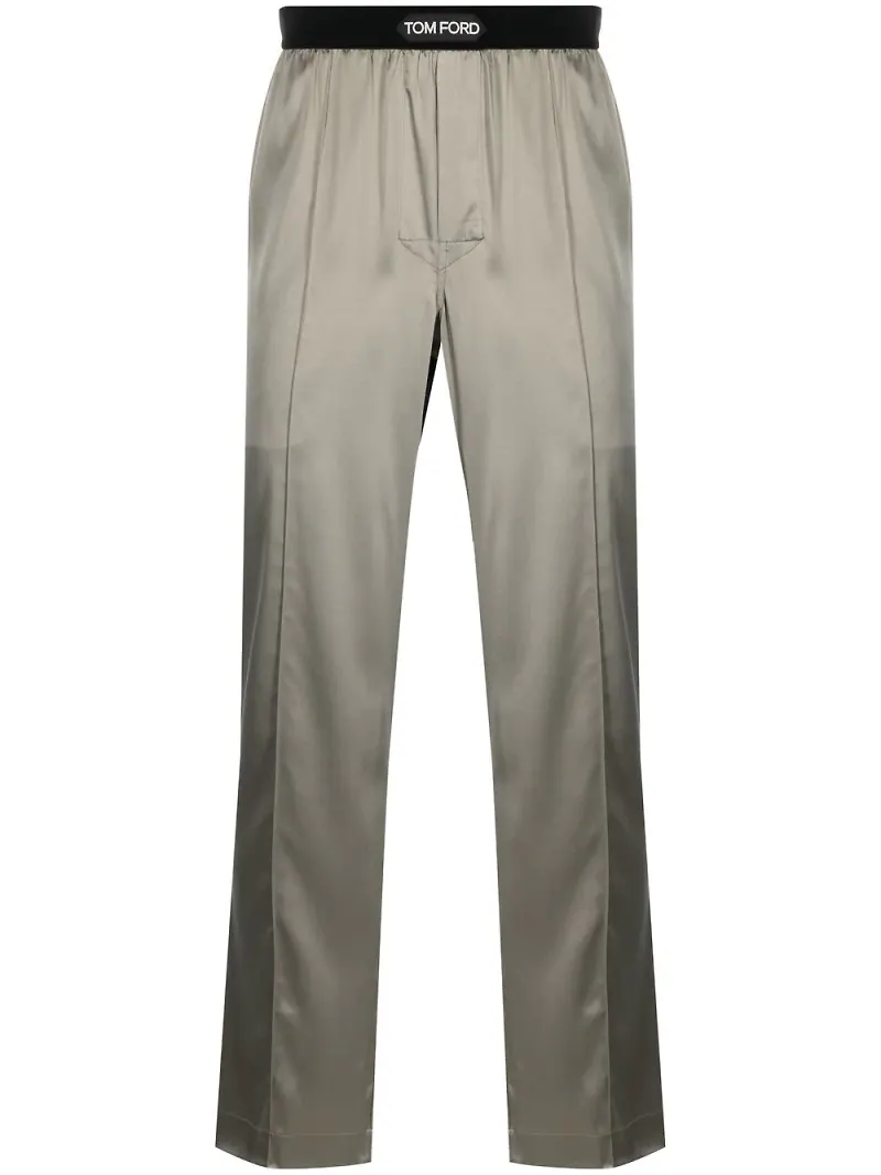 TOM FORD pyjamasbyxor med logotyp - Grön