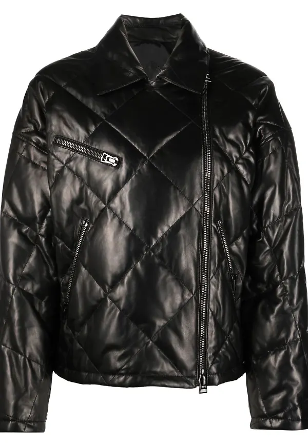 TOM FORD quiltad skinnjacka - Svart