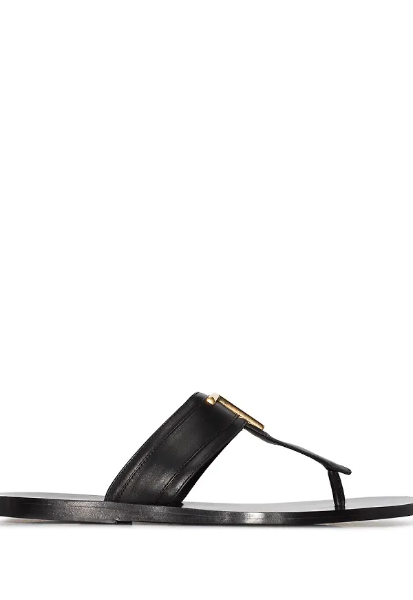 TOM FORD sandaler med logotyp - Svart