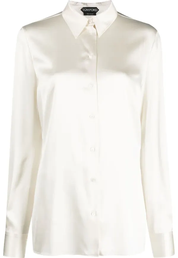 TOM FORD sidenskjorta - Neutral