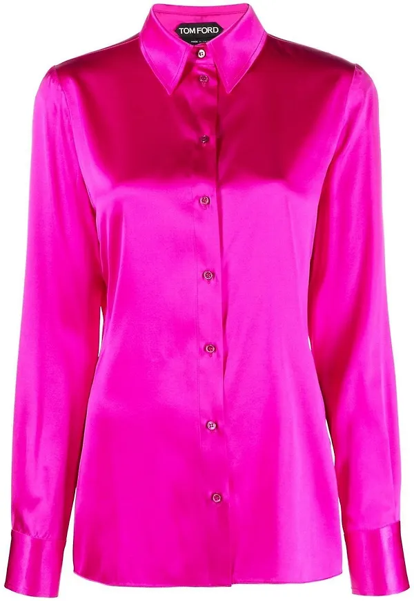 TOM FORD sidenskjorta - Rosa
