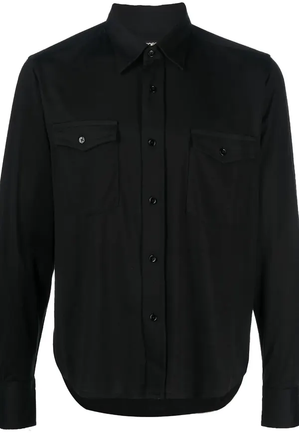 TOM FORD sidenskjorta - Svart